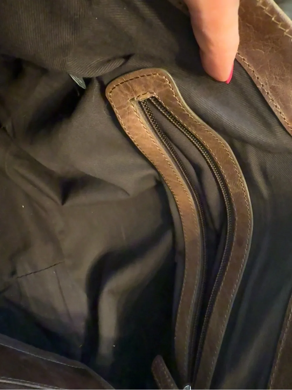 Vintage  Cole Haan Brown Leather Messenger Bag